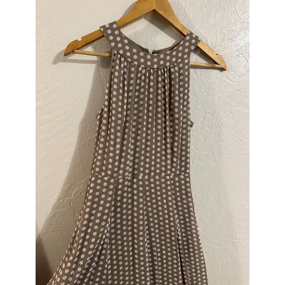 Tommy Hilfiger Brown & White Polka Dot Pleated Mini Pretty Woman Dress - Picture 6 of 15